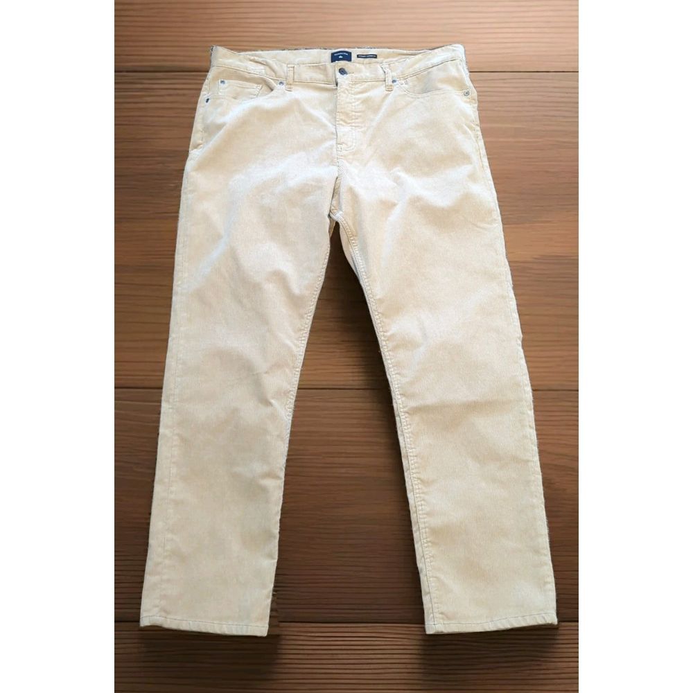 NWT Quicksilver Mens Size 40 Tan Corduroy Straight‎ Leg Tapered Fit Pants 563